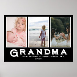 Poster Grandma Photo Collage – Custom Grandkids Names
