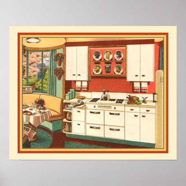 Poster Grandmas Cuisine Midtown Moderne Retro Kitsch (Devant)