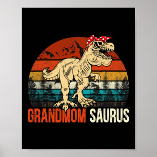 Poster Grandmomsaurus T Rex Dinosaure Grand-mère Saurus M
