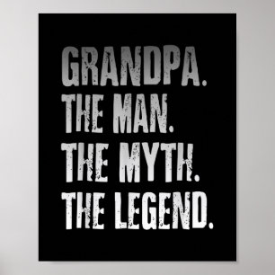 Poster Grandpa The Man The Myth The Legend Father's Day 