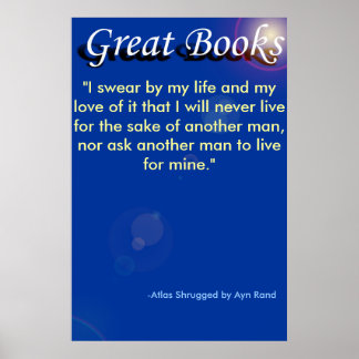 Poster grands livres, "Je jure par ma vie et mon l...