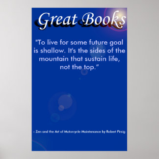 Poster grands livres, "Vivre pour un futur dieu...
