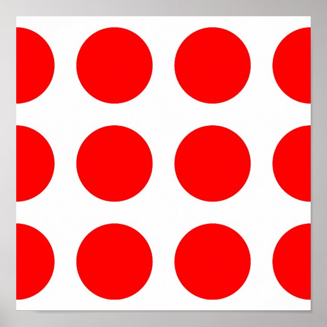 Poster Grands points rouges (Devant)