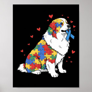 Poster Grands Pyrénées Puzzle Autisme Sensibilisation Fem