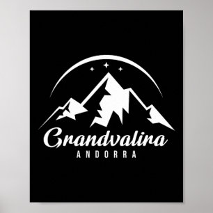 Poster Grandvalira Andorre Station de ski Ski Snowboard