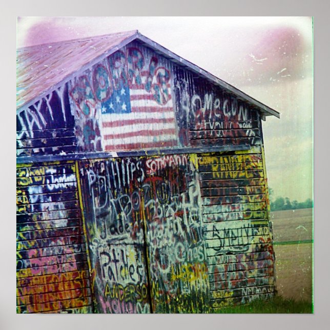 Poster Grange de graffiti (Devant)