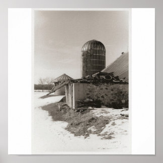 Poster Grange effondrée