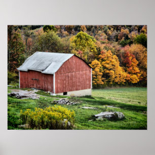 Poster Grange en automne - PA