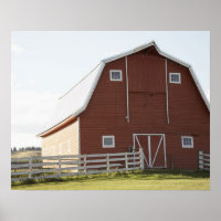 Grange en paysage rural