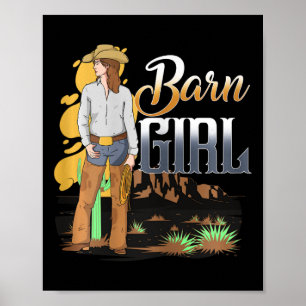 Poster Grange fille I équestre Pony Horse ventilateur
