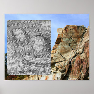 Poster Granite Rock Cliff Frame Ajouter Votre Photo