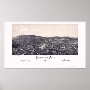 Poster Graniteville, carte panoramique de mA - 1886