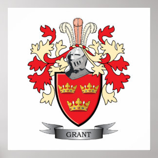 Poster Grant Family Crest Coat d'armoiries