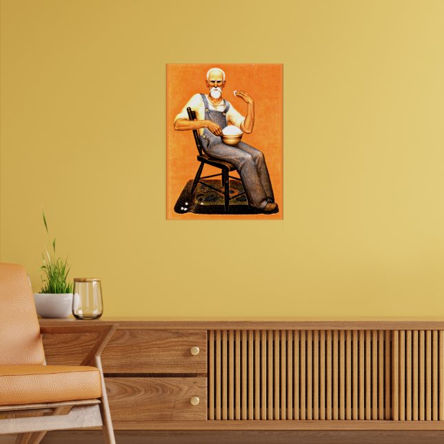 Poster Grant Wood - Grand-père mangeant du pop-corn (Salon 2)