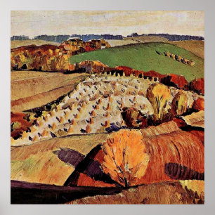 Poster Grant Wood, Paysage,