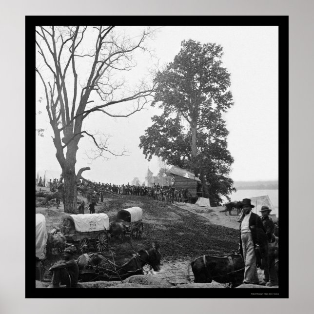 Poster Grant's Wilderness Campaign Wagon Train 1864 (Devant)