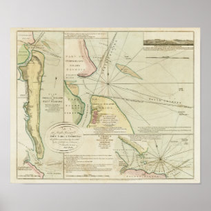 Poster Graphique 1790 Rivières St. Mary's et Nassau