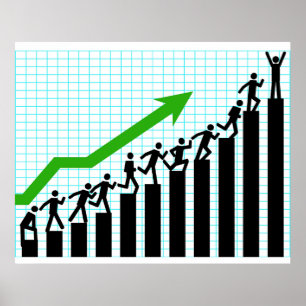 Poster Graphique à barres de progression de réussite de c