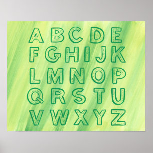 Poster Graphique alphabétique pour adultes, Coque supérie