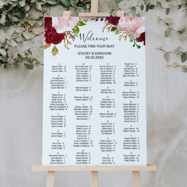 Poster Graphique alphabétique tropicale et romantique (Créateur téléchargé)