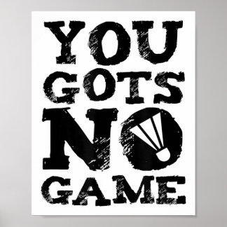 Poster Graphique cadeau d'attitude du joueur de badminton