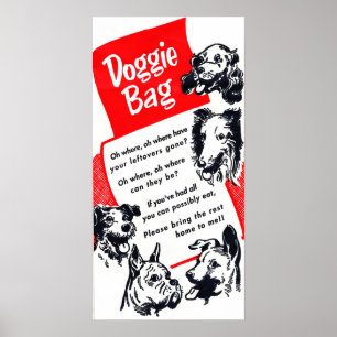 Poster Graphique classique de sac de chienchien