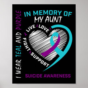 Poster Graphique Coeur En Mémoire De La Sensibilisation A
