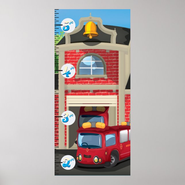 Poster Graphique Croissance des postes d'incendie (Devant)