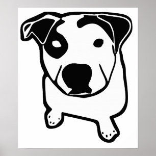 Poster Graphique d'à l'os de pitbull