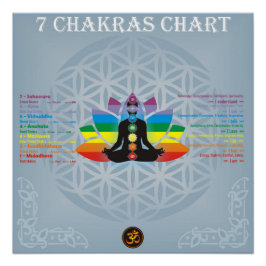 Poster Graphique de 7 chakras
