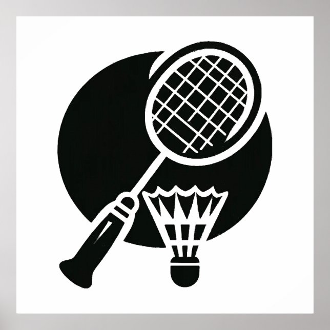 Poster Graphique de badminton (Devant)
