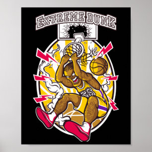 Poster Graphique de basket-ball