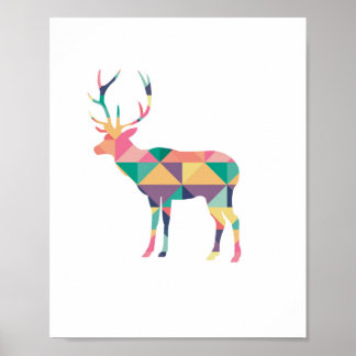 Poster Graphique De Cerfs