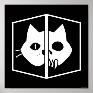 Poster Graphique de chat de Schrödinger