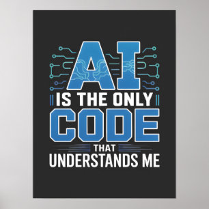 Poster Graphique de code d'IA – Conception d'innovation t