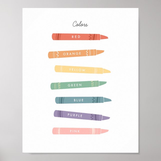 Poster Graphique de couleurs Illustration Classe Montesso (Devant)