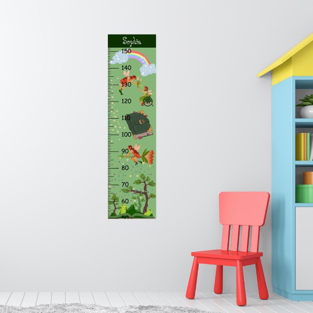 Poster Graphique de croissance des fées mignonnes filles  (Pépinière 1)