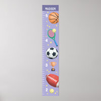 Graphique de croissance des sports mignons pourpre