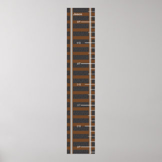 Poster Graphique de croissance des voies ferrées