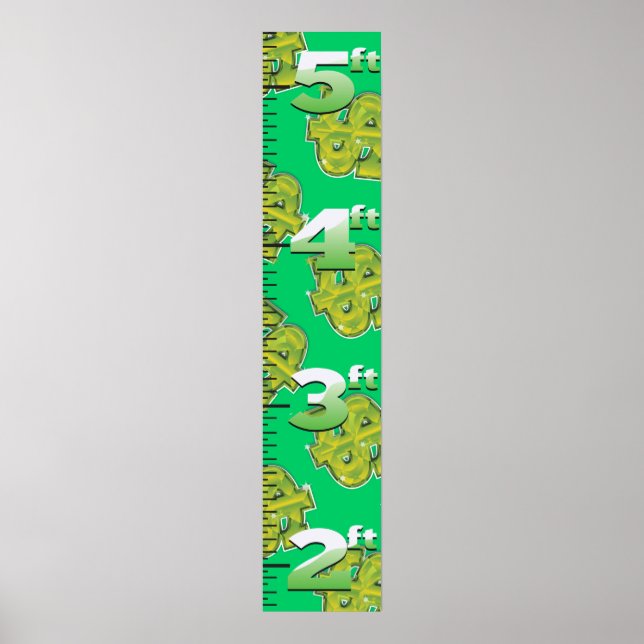 Poster Graphique de croissance du dollar américain. (Devant)