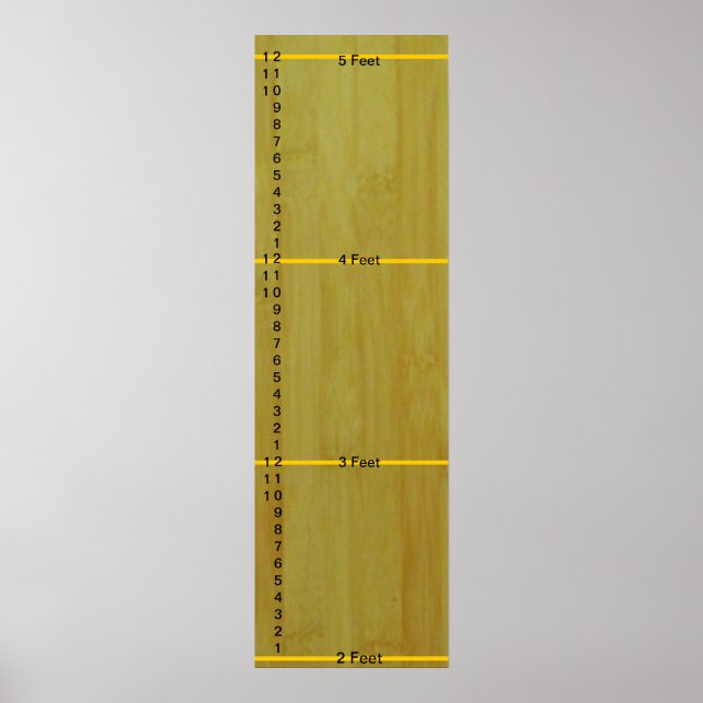 Poster Graphique de croissance - Planches de bambou avec  (Devant)