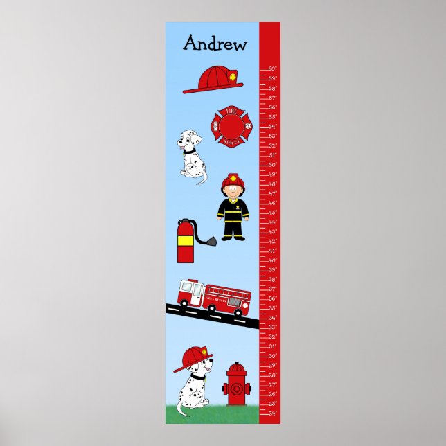 Poster Graphique de croissance pour enfants Camion d'ince (Devant)