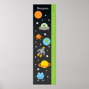 Poster Graphique de croissance pour enfants - Espace extr