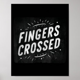 Poster Graphique de discours génial les doigts croisés