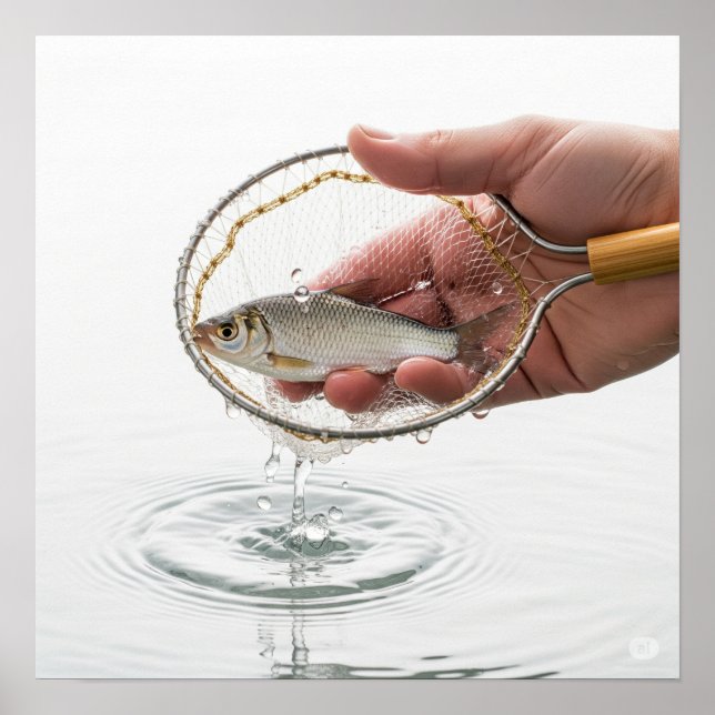 Poster Graphique de filet de poisson (Devant)