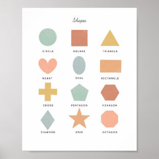 Poster Graphique de formes Illustration de l'art en class