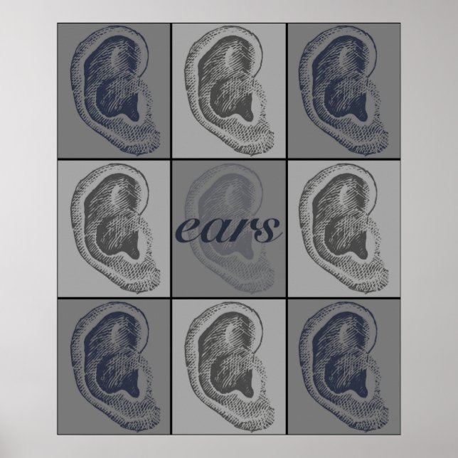 Poster Graphique de huit oreilles (Devant)