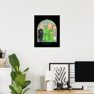 Poster Graphique de la famille Rick et Morty