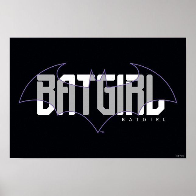 Poster Graphique de nom haute technologie Batgirl (Devant)