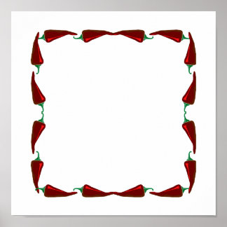 Poster Graphique de piments de bout en bout